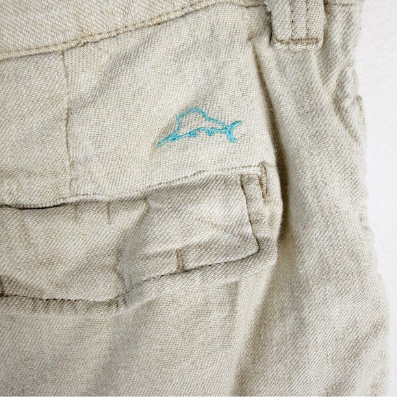Tommy Bahama Linen Cotton Chino Shorts Light Khaki Size 36 - Picture 7 of 12